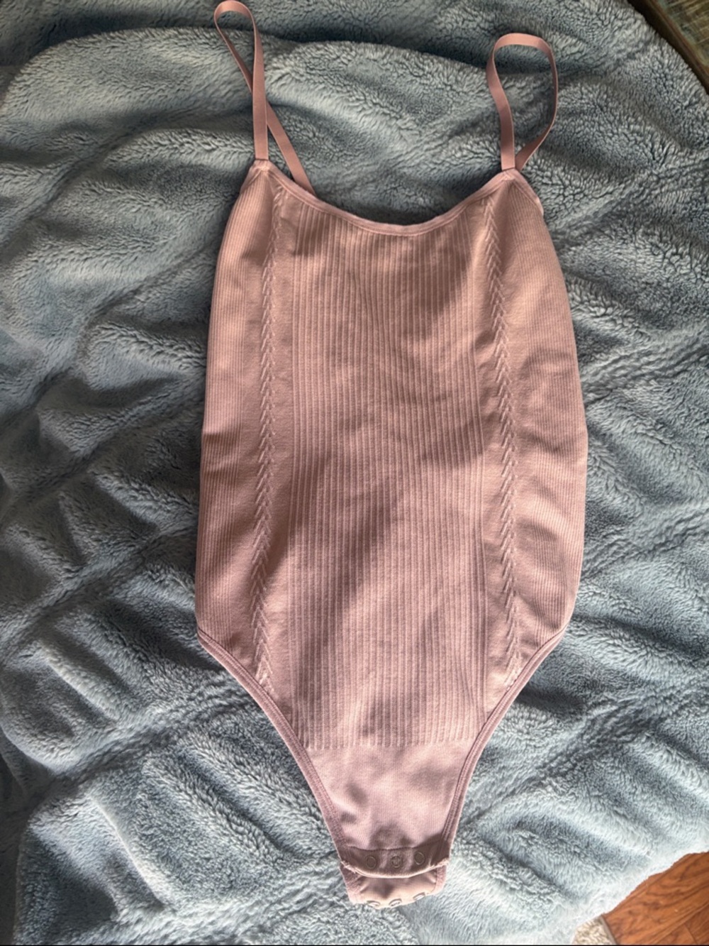 Light Pink One-Piece Bodysuit with Adjustable Straps